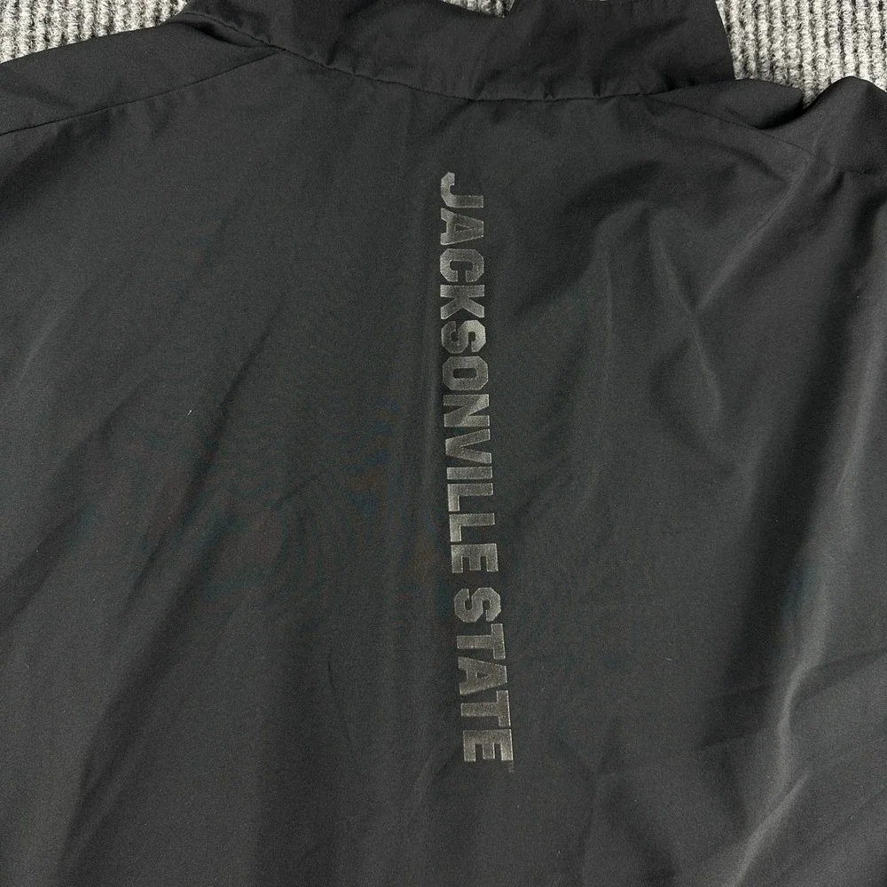 Adidas Jacksonville State Gamecocks Mens 2XL Black Quarter Zip Windbreaker